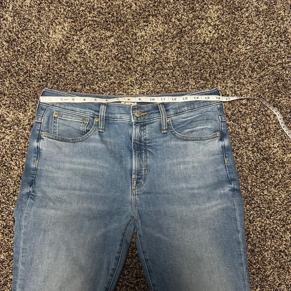 J.Crew 9" Toothpick High Rise Skinny Jeans Medium Wash Raw Hem Size 30 - Picture 10 of 10